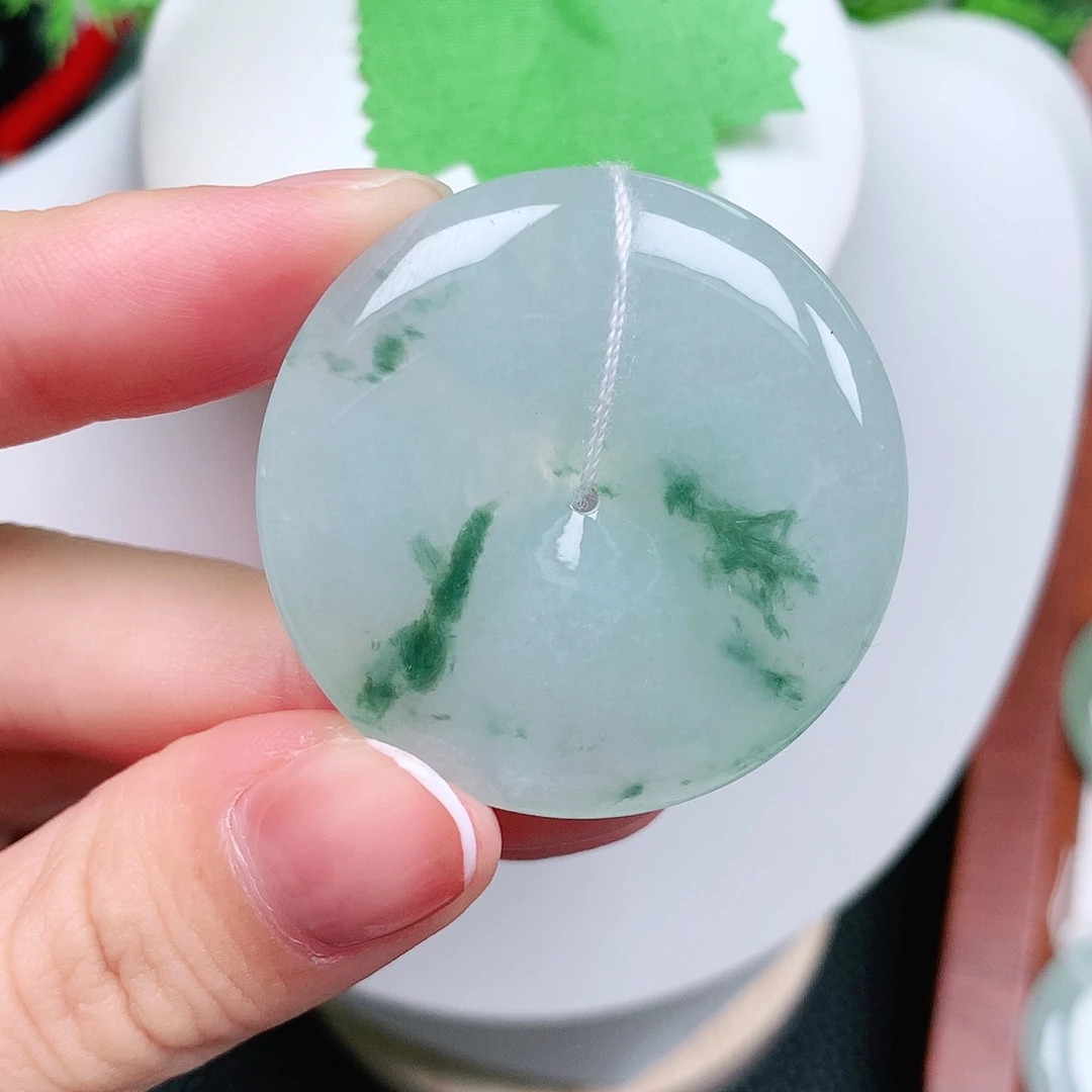 翡翠未镶嵌颈饰平安38-5.9