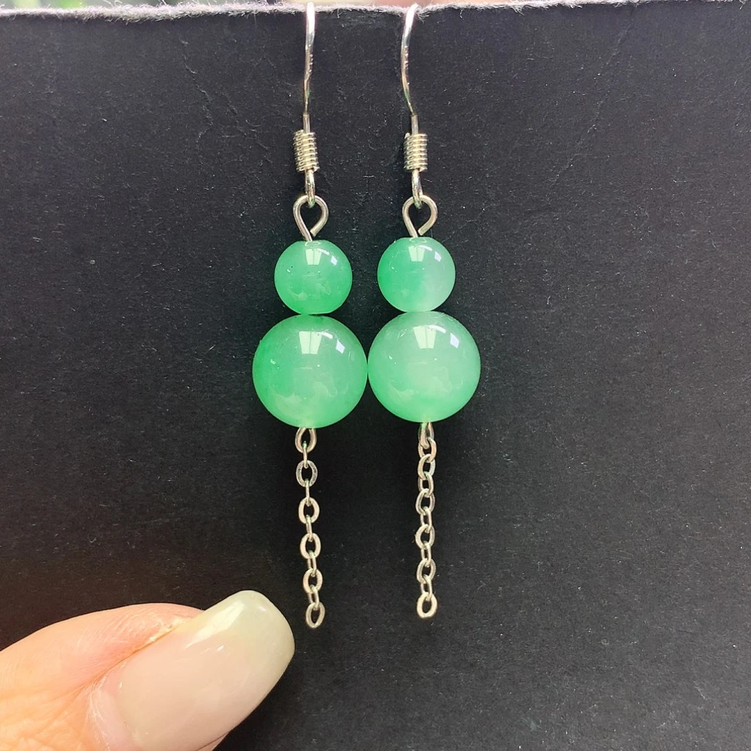 石英质玉未镶嵌耳坠