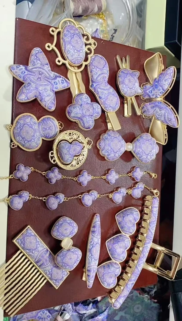 17-100 宋锦手工发夹