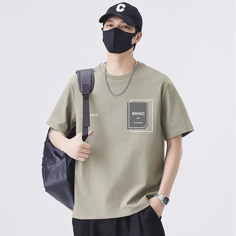 【高品质  纯棉T恤】夏季新款时尚潮流百搭印花T恤宽松25025  A