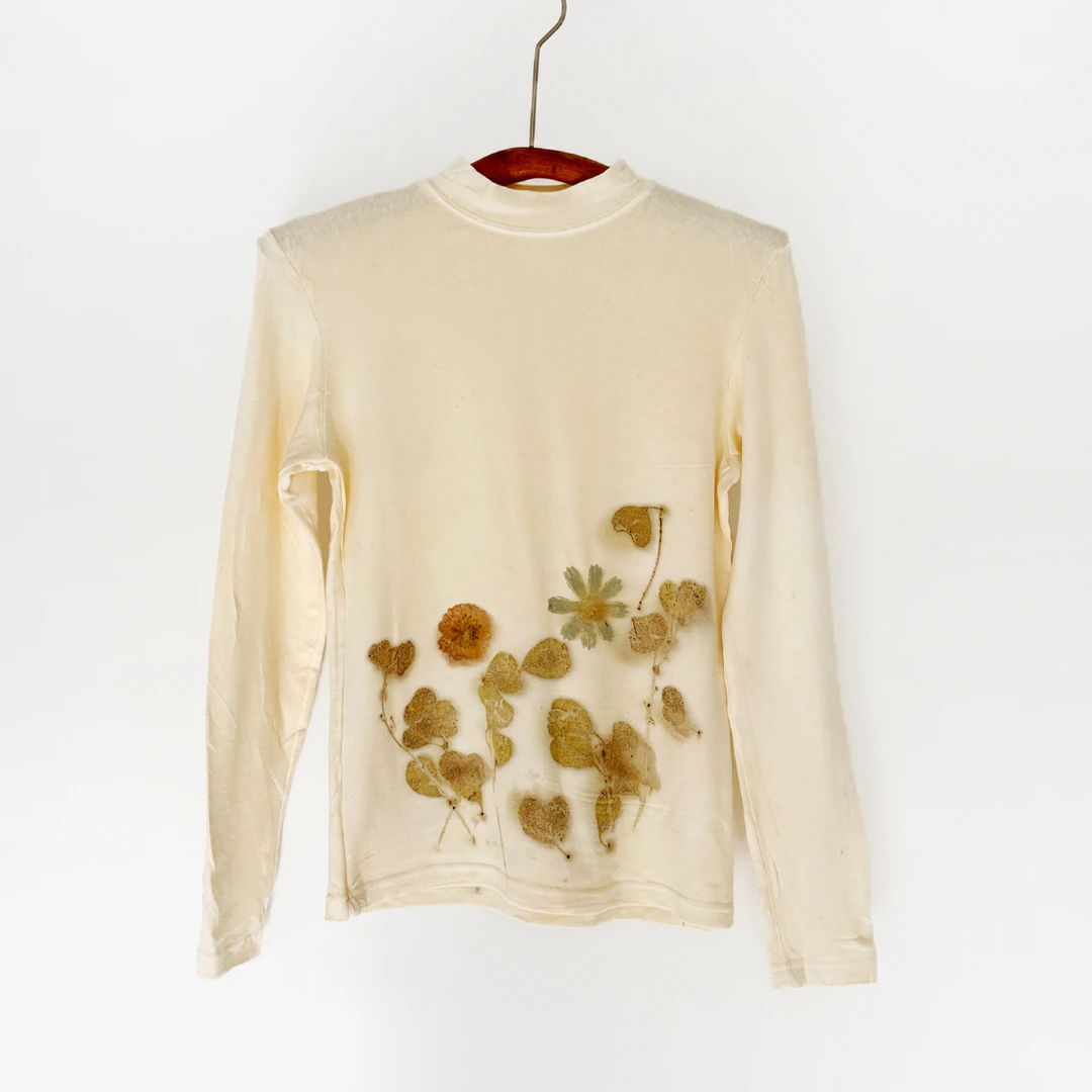 【蚕丝羊毛打底衫】植物染色文创产品非遗植物染