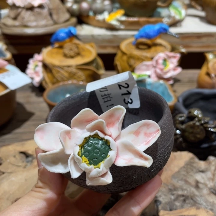 手工制作陶瓷茶具茶杯青蛙