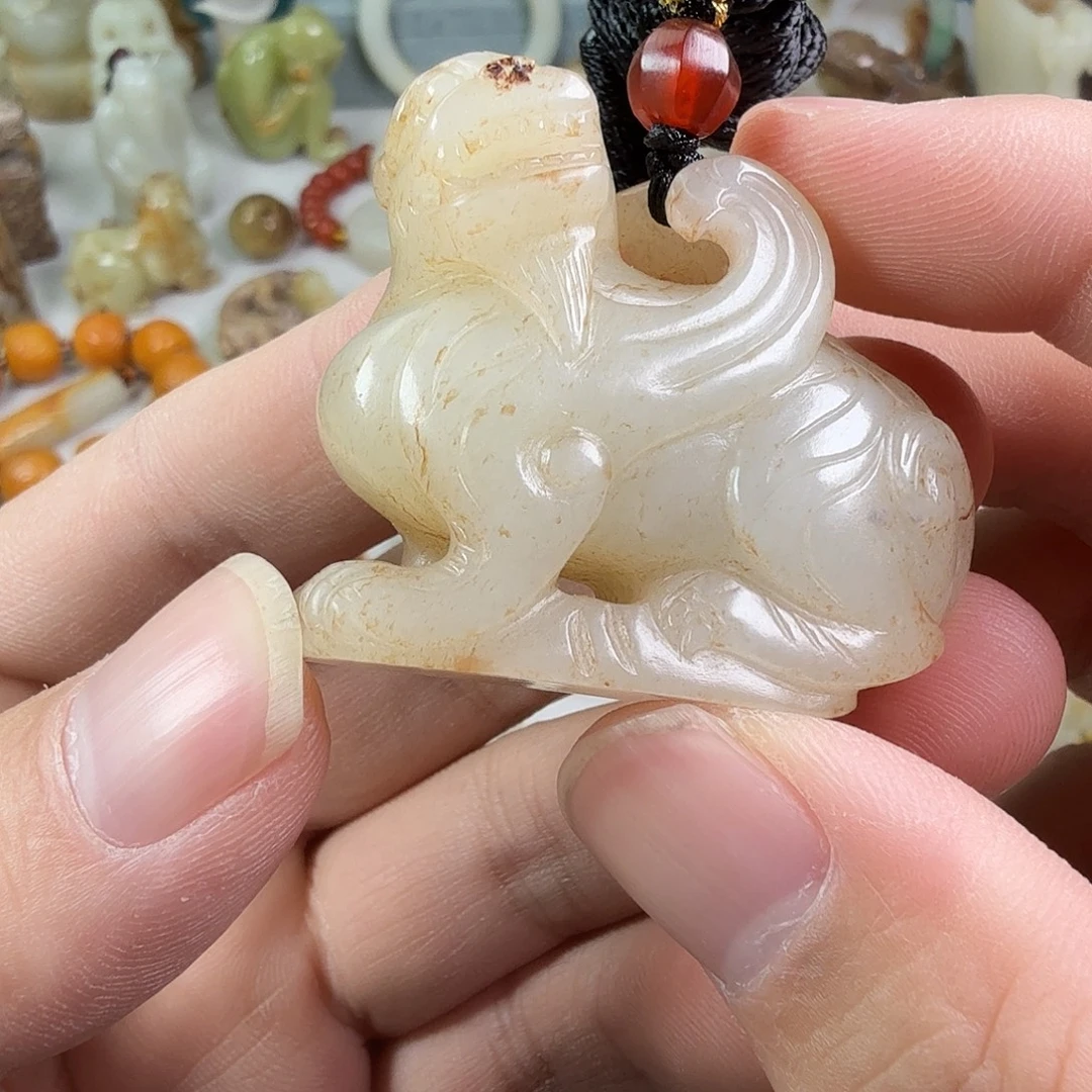 凤***宇和田玉（糖玉）未镶嵌车挂