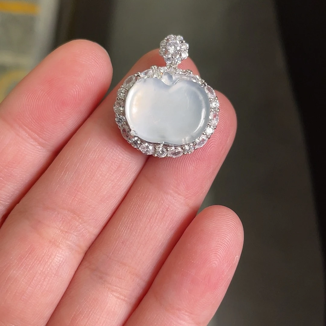 翡翠银S925镶嵌颈饰