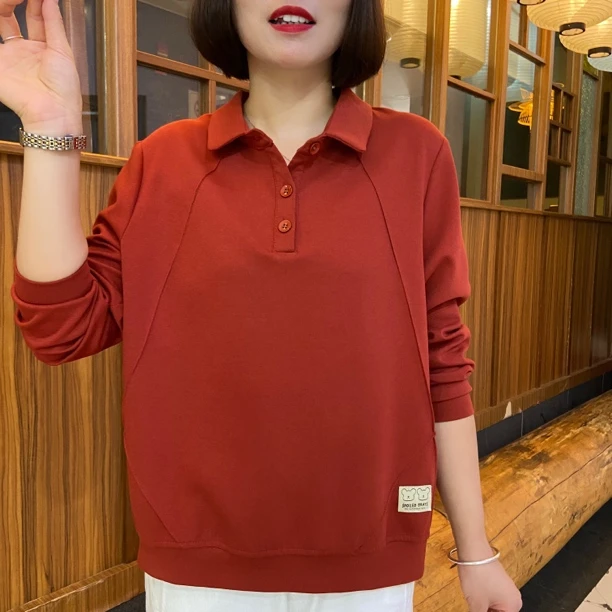 秋季气质百搭洋气新款妈妈装长袖时尚宽松休闲显瘦长袖女士卫衣