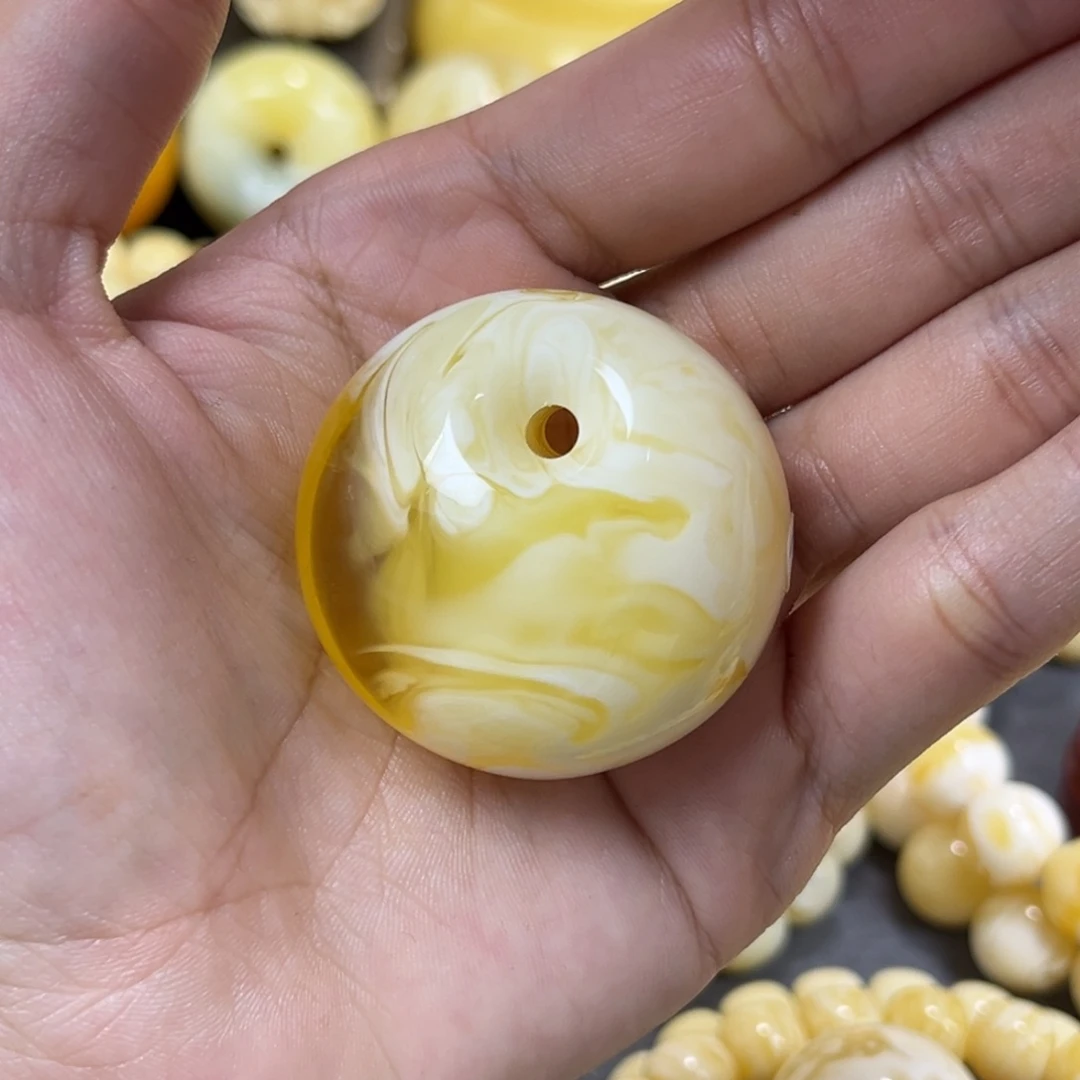 琥珀未镶嵌手串公主扣