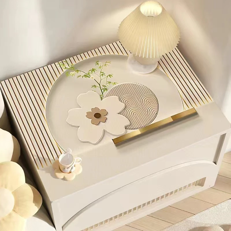 2025新款高级柿柿如意床头柜桌垫防水防滑皮革桌面垫防尘保护罩垫