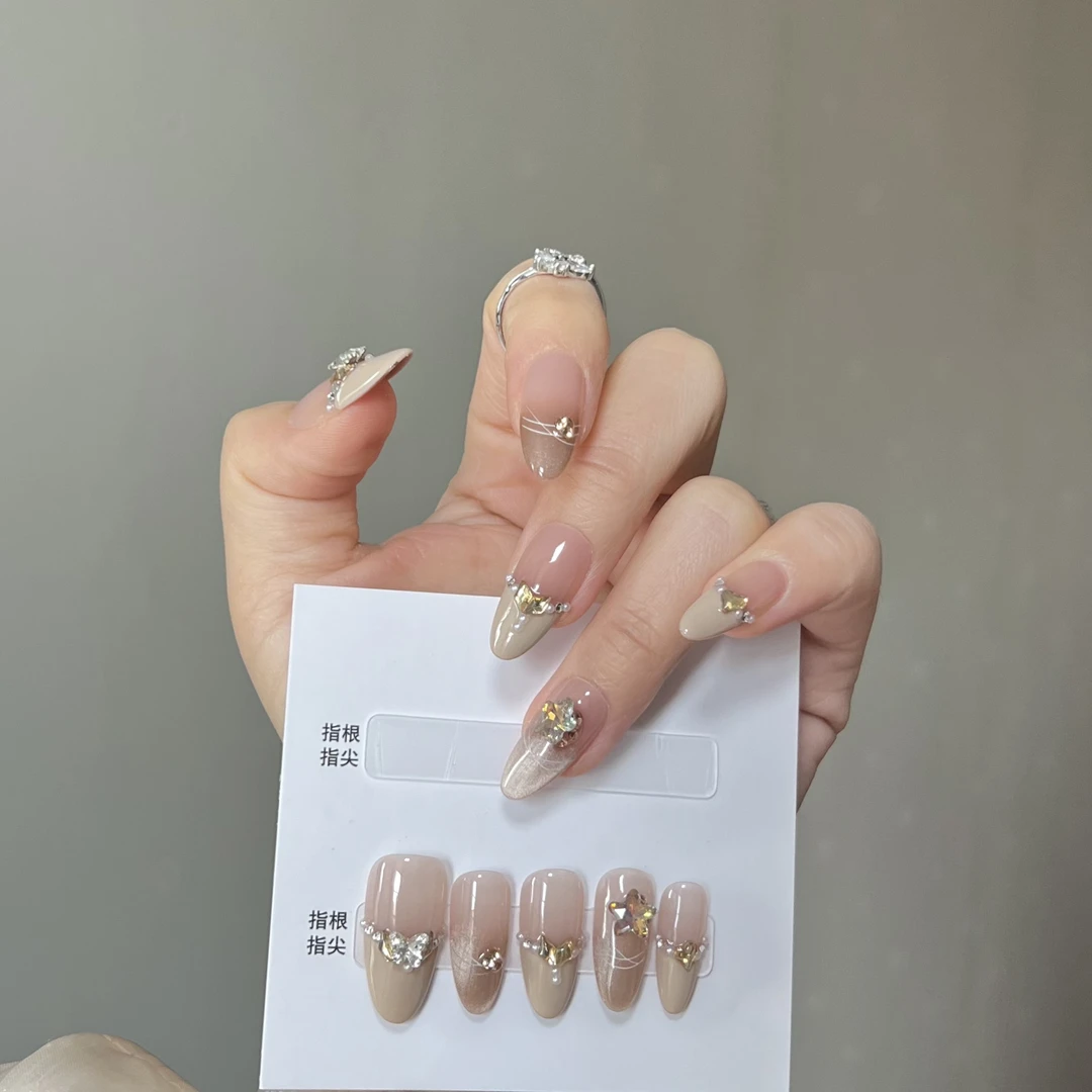 【实拍36】猫眼美甲款式短款推荐手工穿戴甲网红指甲纯手工新款