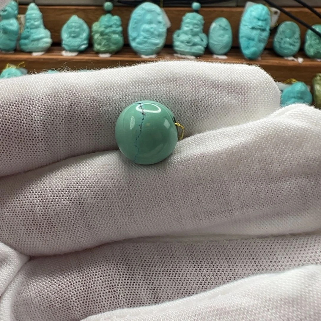 绿松石未镶嵌圆珠11.2mm