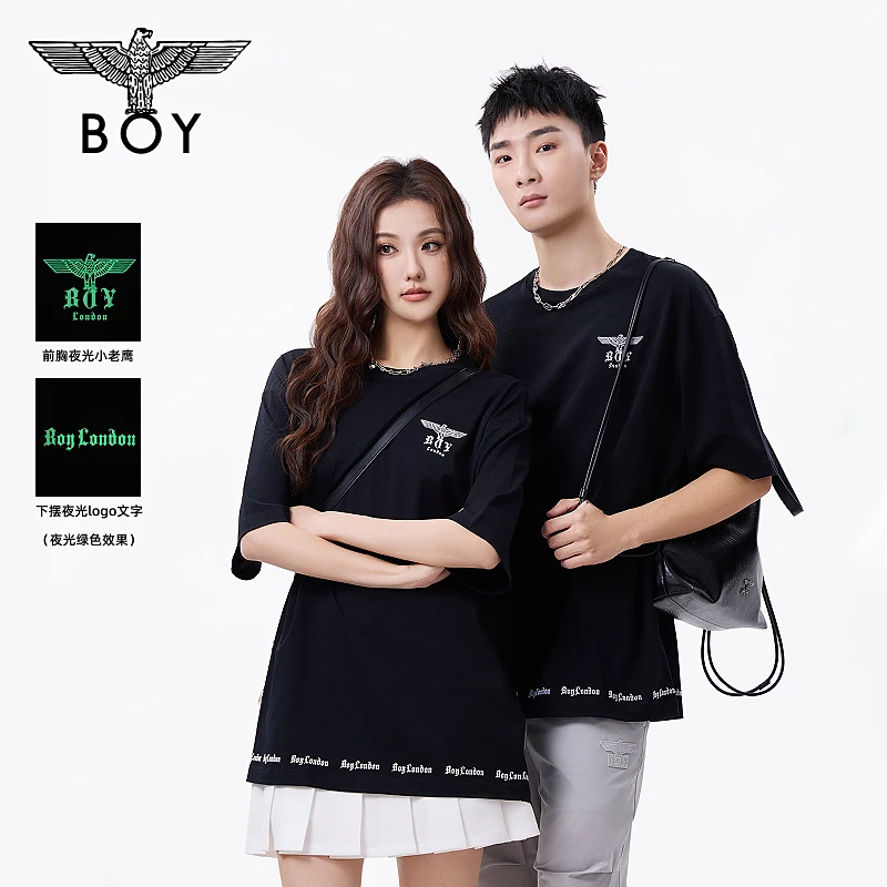 【破棘之翼-夜光版】BOY情侣休闲时尚短袖T恤N01908通勤穿搭