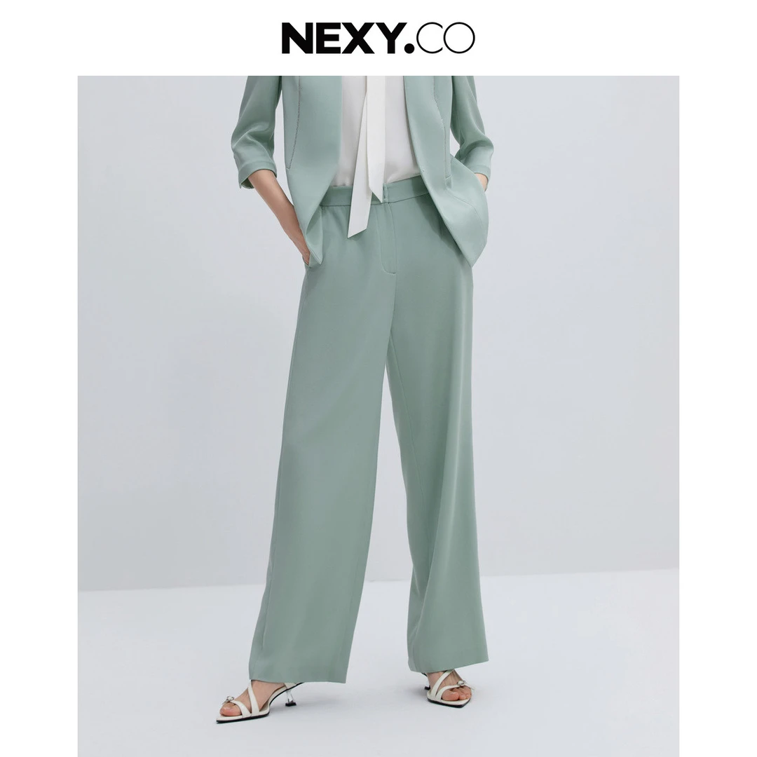 【婷婷专属】奈蔻夏季商务通勤舒适垂感阔腿长款西裤女XV02621I1