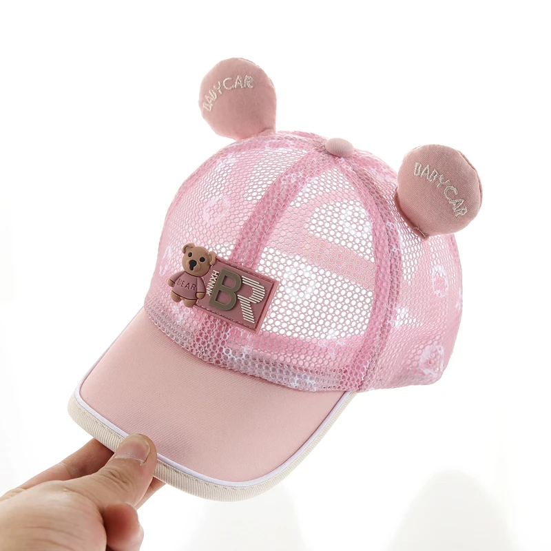 宝宝帽子遮阳棒球帽夏季薄款儿童鸭舌帽女宝女孩可爱超萌户外防晒