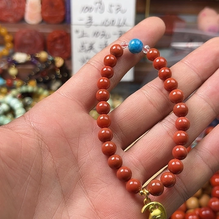 爆***花玛瑙/玉髓未镶嵌手链50783