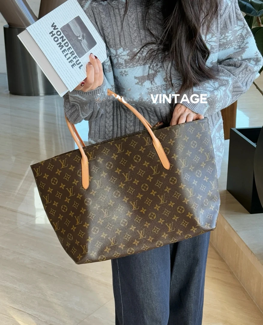 95新 LouisVuitton/路易威登 LVRaspail老花大号托特购物袋