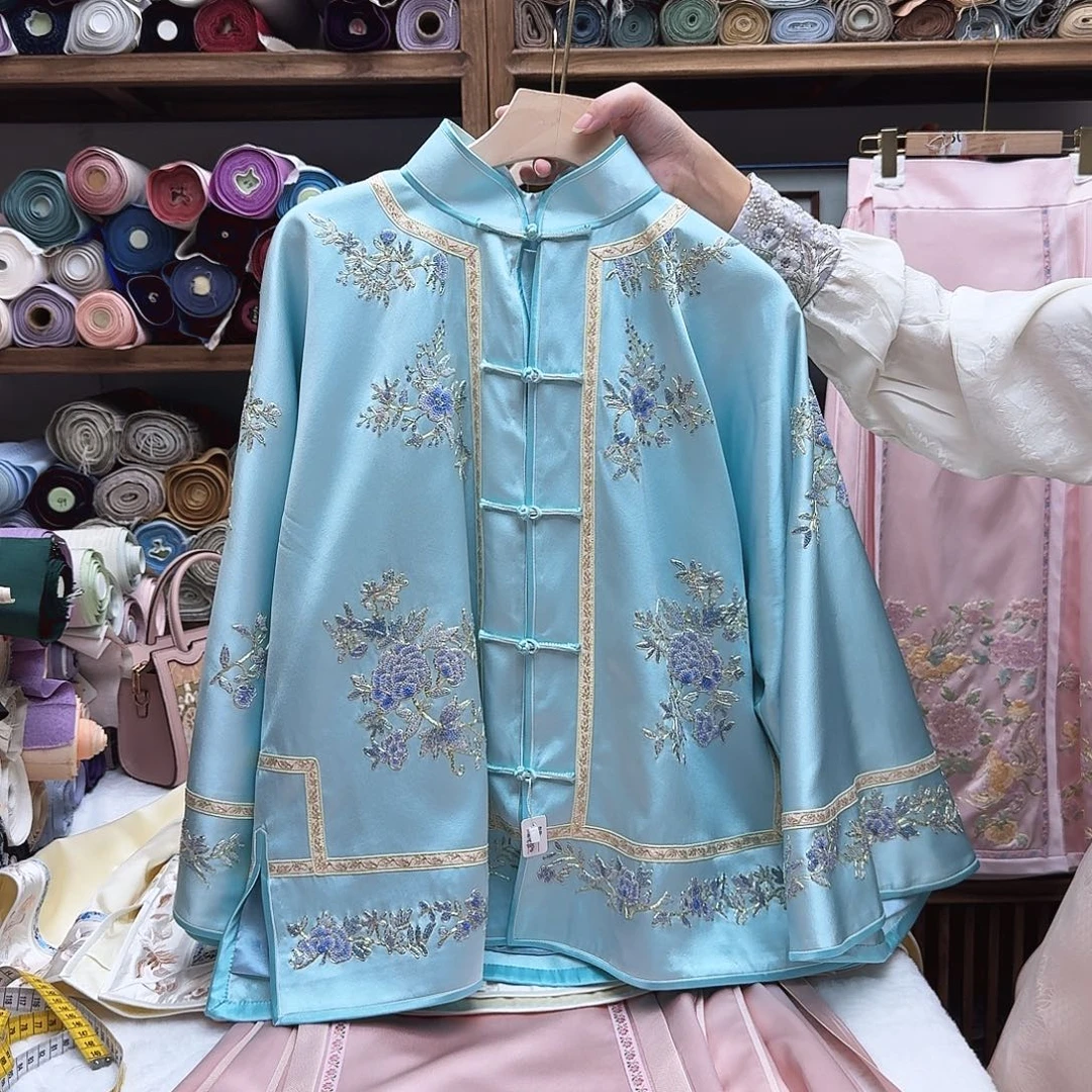 苏绣太太服23.胸围118.衣长61