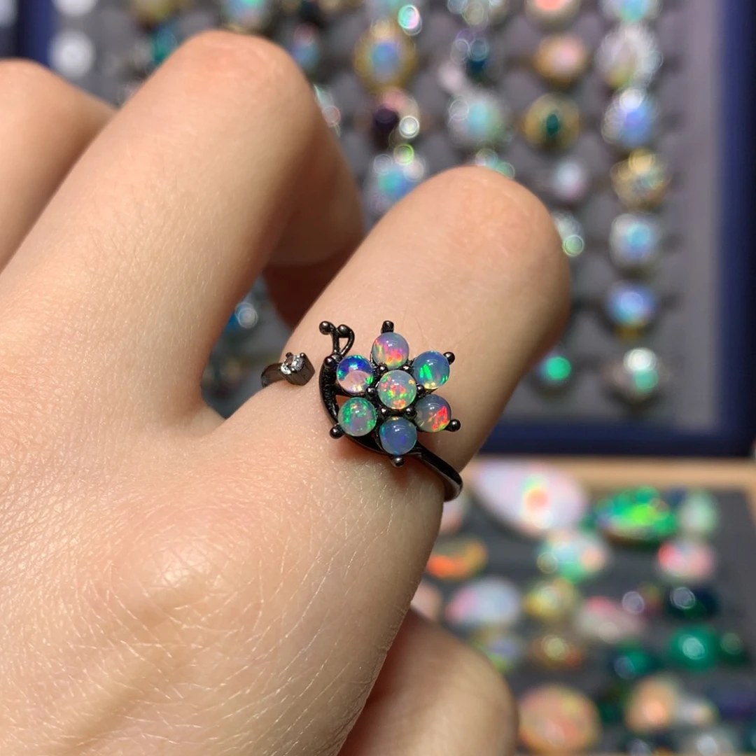 欧泊银S925镶嵌戒指款式