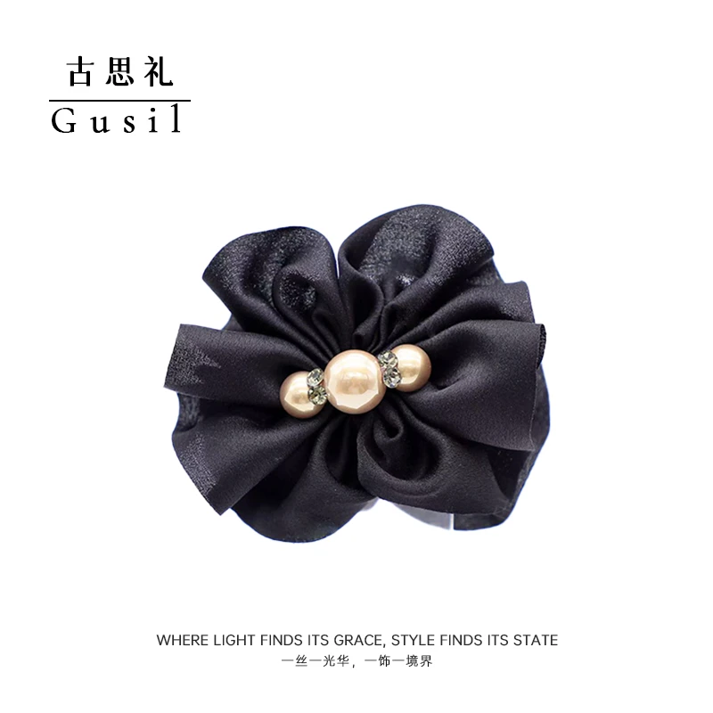 古思礼【星烨】韩系黑色时尚气质百搭抓夹丸子夹发饰GS8354-WZJ