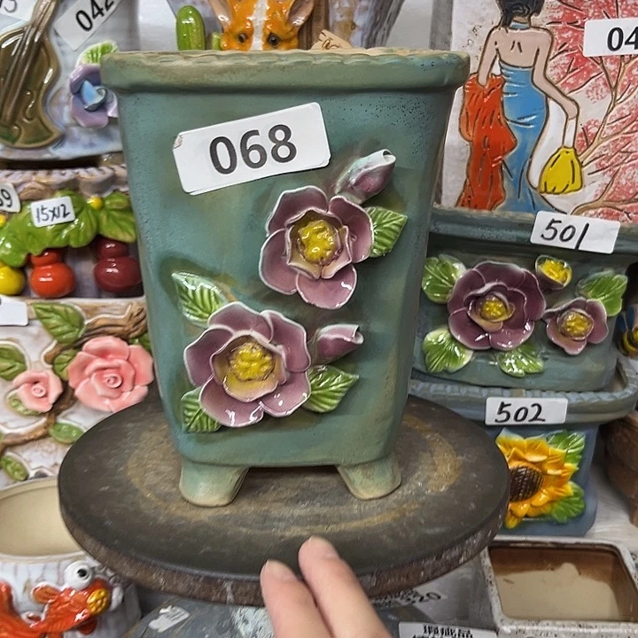 粗陶材质多肉花盆