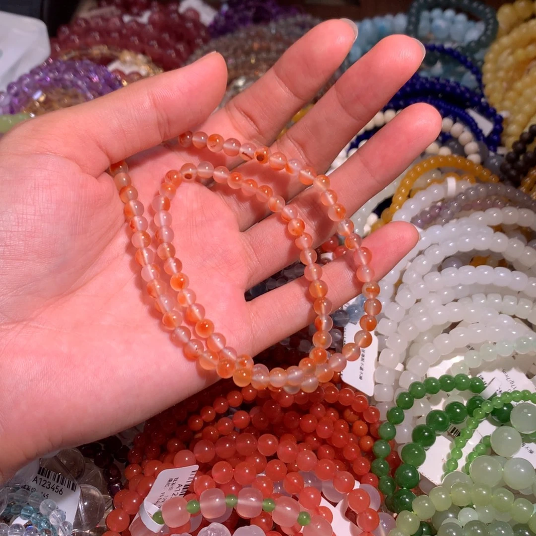 联***姐南红玛瑙未镶嵌手链