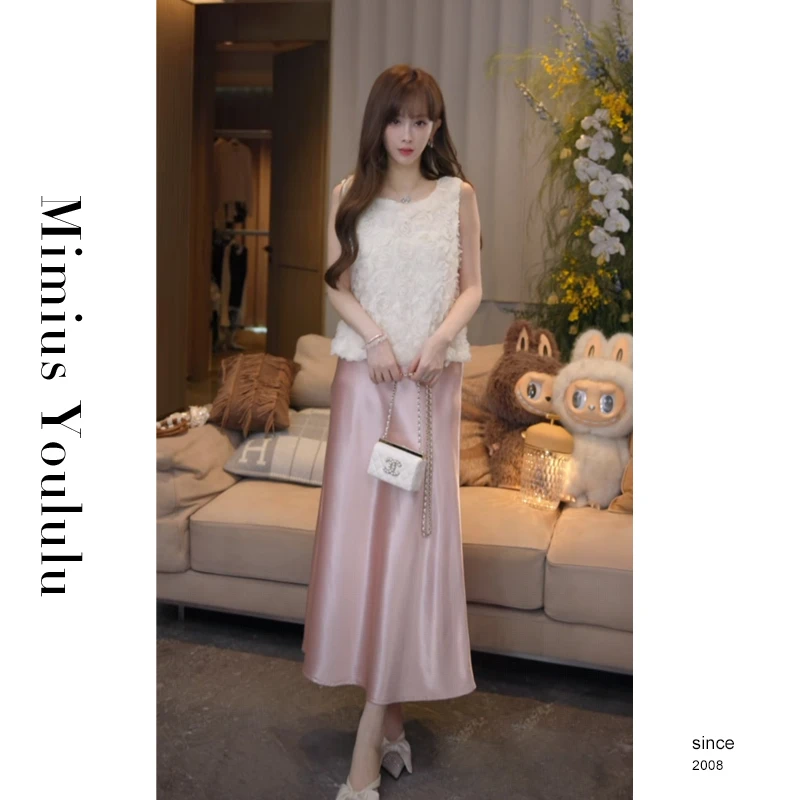 【mimius】婷婷 气质减龄高级感立体花朵无袖圆领上衣 G04541