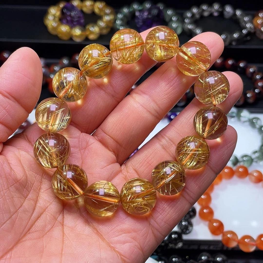 水晶手链未镶嵌钛晶16+m