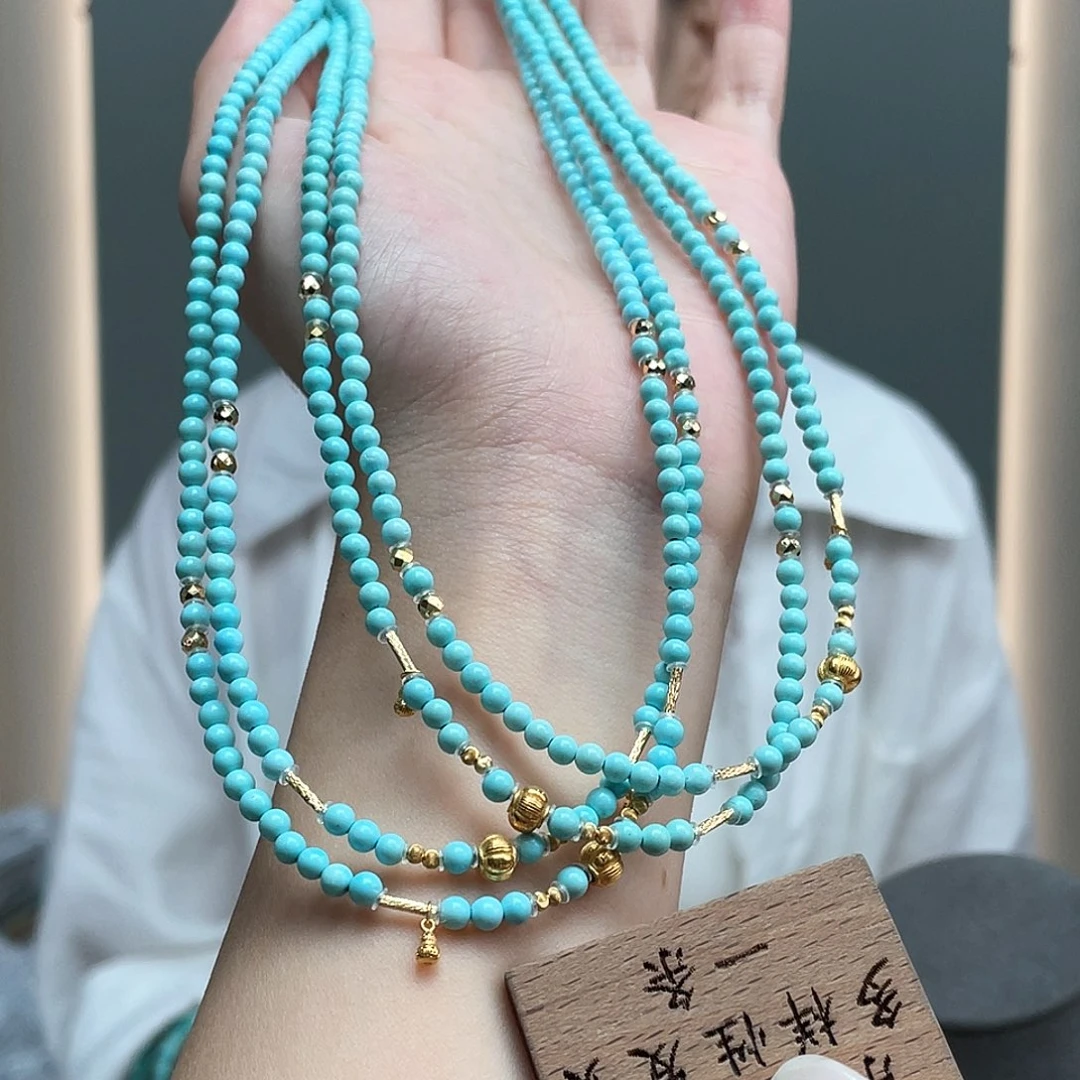 绿松石18K金镶嵌颈饰