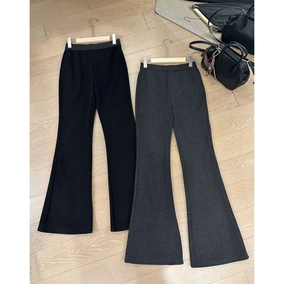 小静静一会【超模裤】冬季加绒显瘦显瘦微喇裤  2411B5536