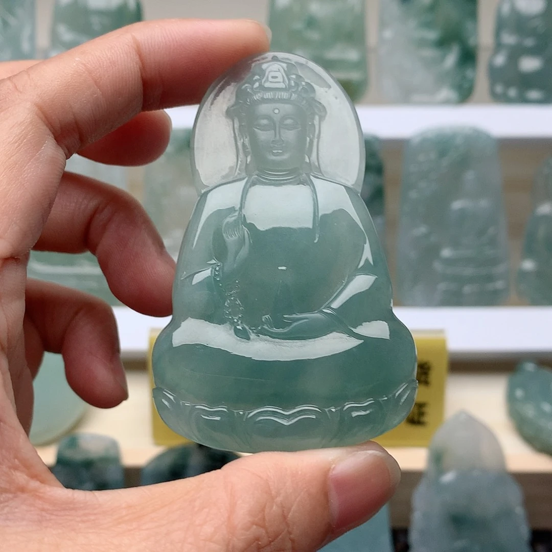翡翠未镶嵌吊坠(不含链)深****行素衣