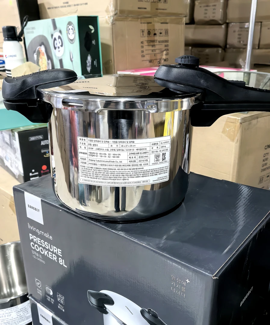 韩单不锈钢压力锅炖肉快香焖饭好吃8升高压锅