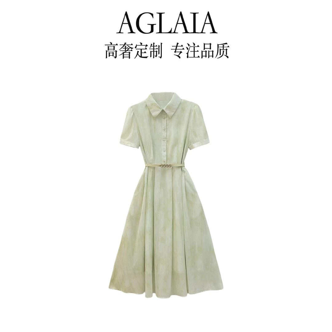 8051~Aglaia法式高奢2025夏季新款轻奢减龄百搭时尚气质连衣裙女
