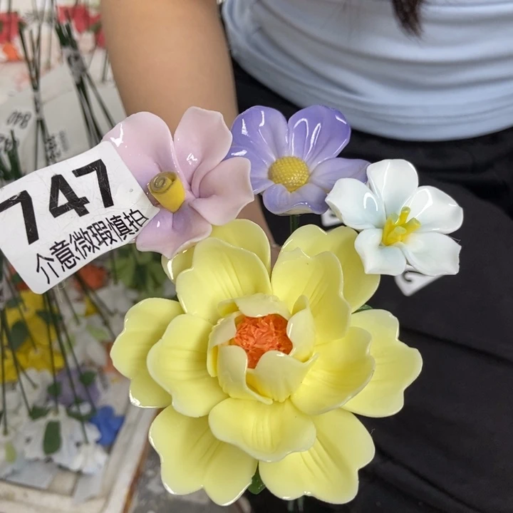 杯手工制作陶瓷花