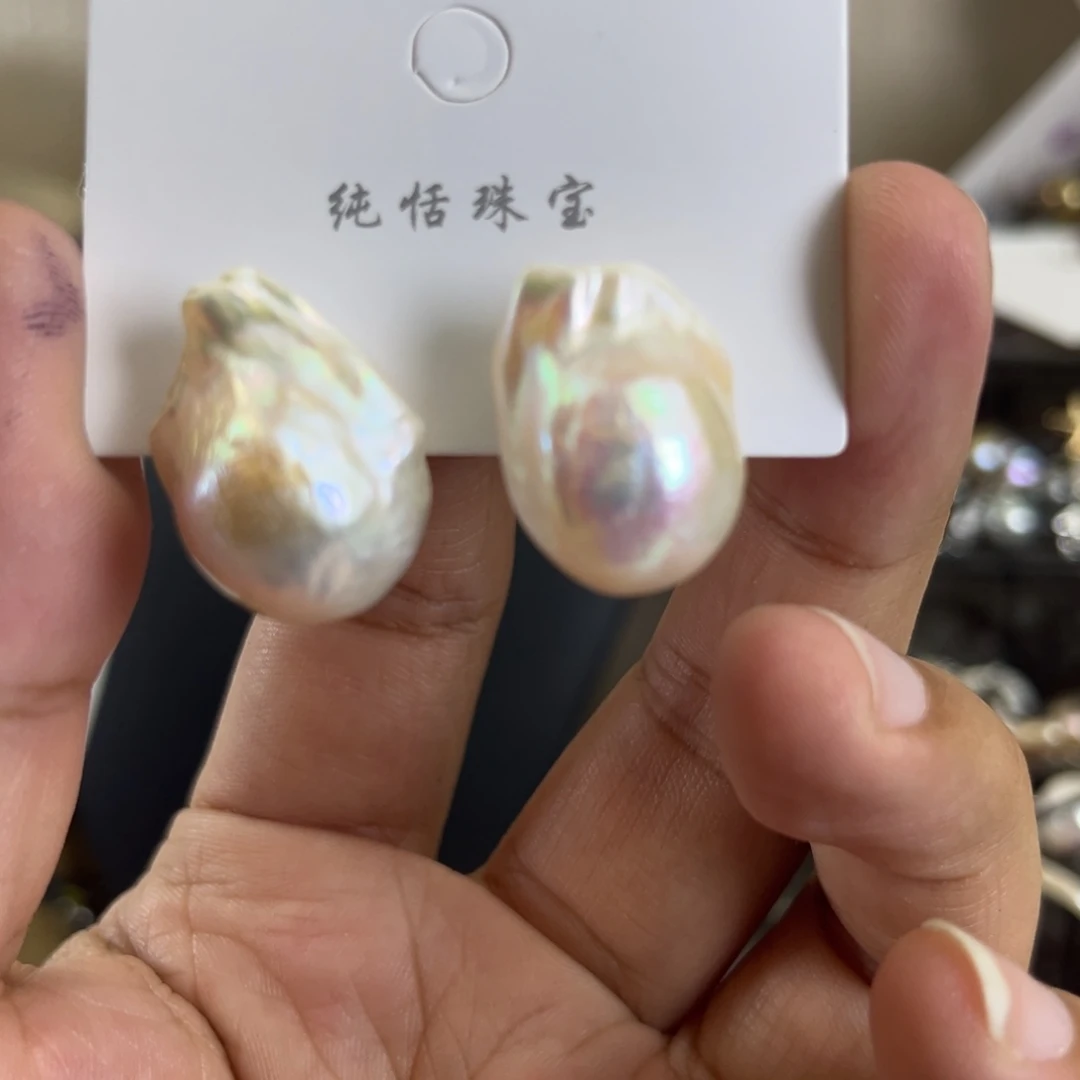 未镶嵌淡水珍珠耳饰【纯恬】