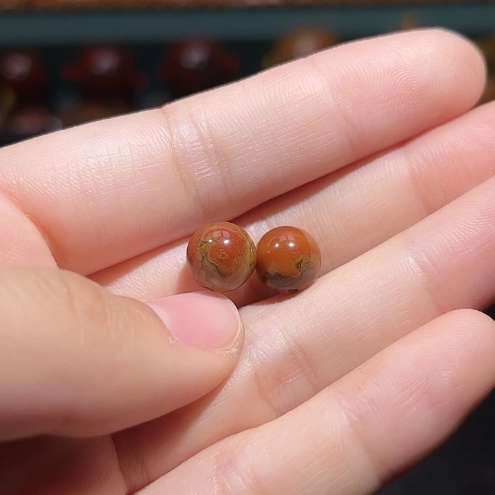 海***玛瑙/玉髓未镶嵌战国红珠子