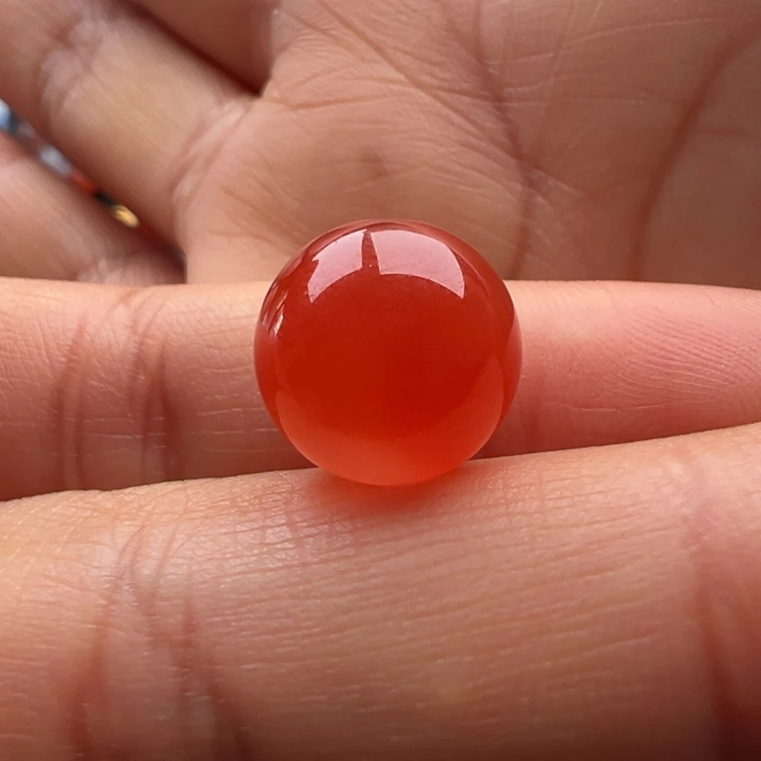 南红玛瑙未镶嵌圆珠12.3