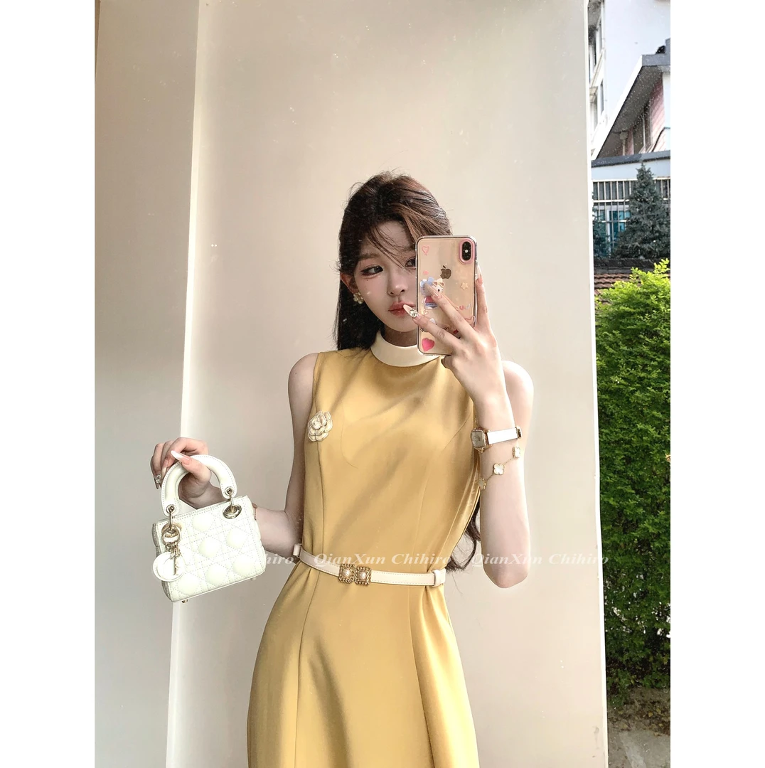 「明媚和浪漫」夏季时尚气质百搭洋气法式设计感连衣裙QXX5LYQ9988A