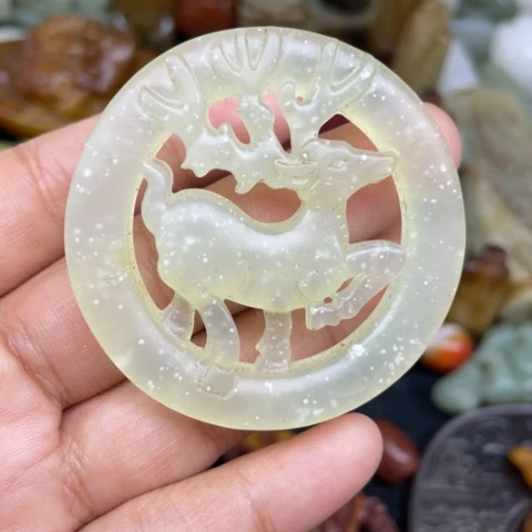 蛇纹石玉未镶嵌颈饰36