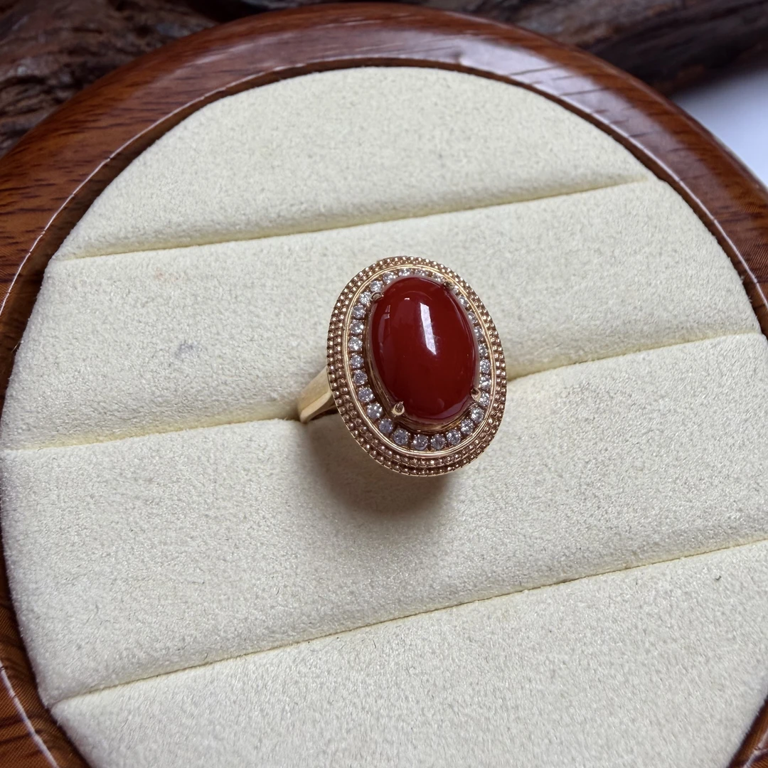 阿卡18k金戒指 -19040