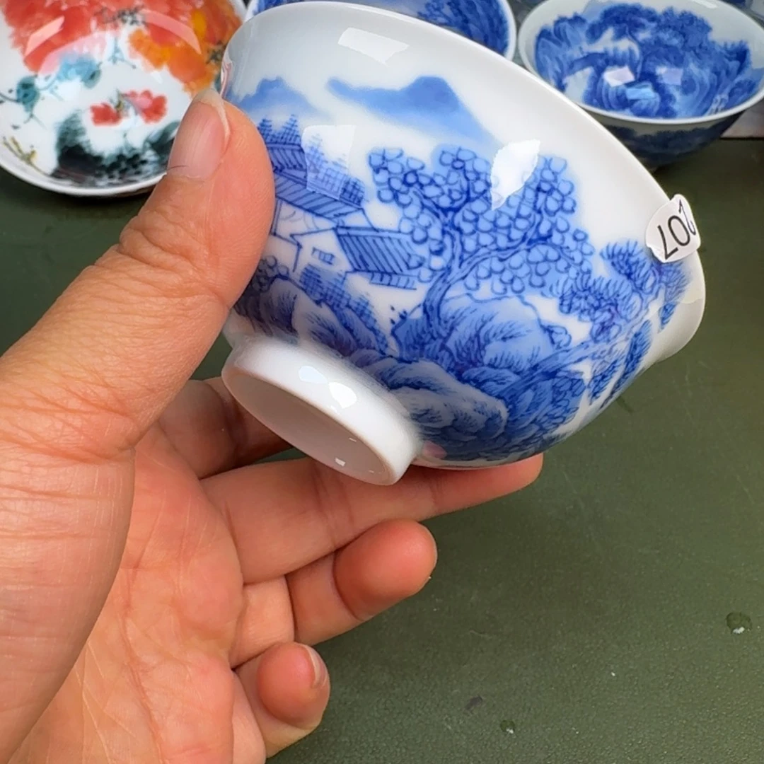 瓷景德镇纯手绘茶具圆圆207