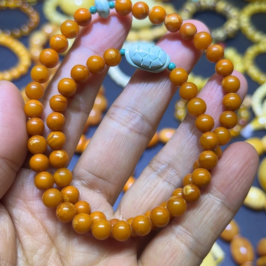 未镶嵌琥珀手链假一赔万