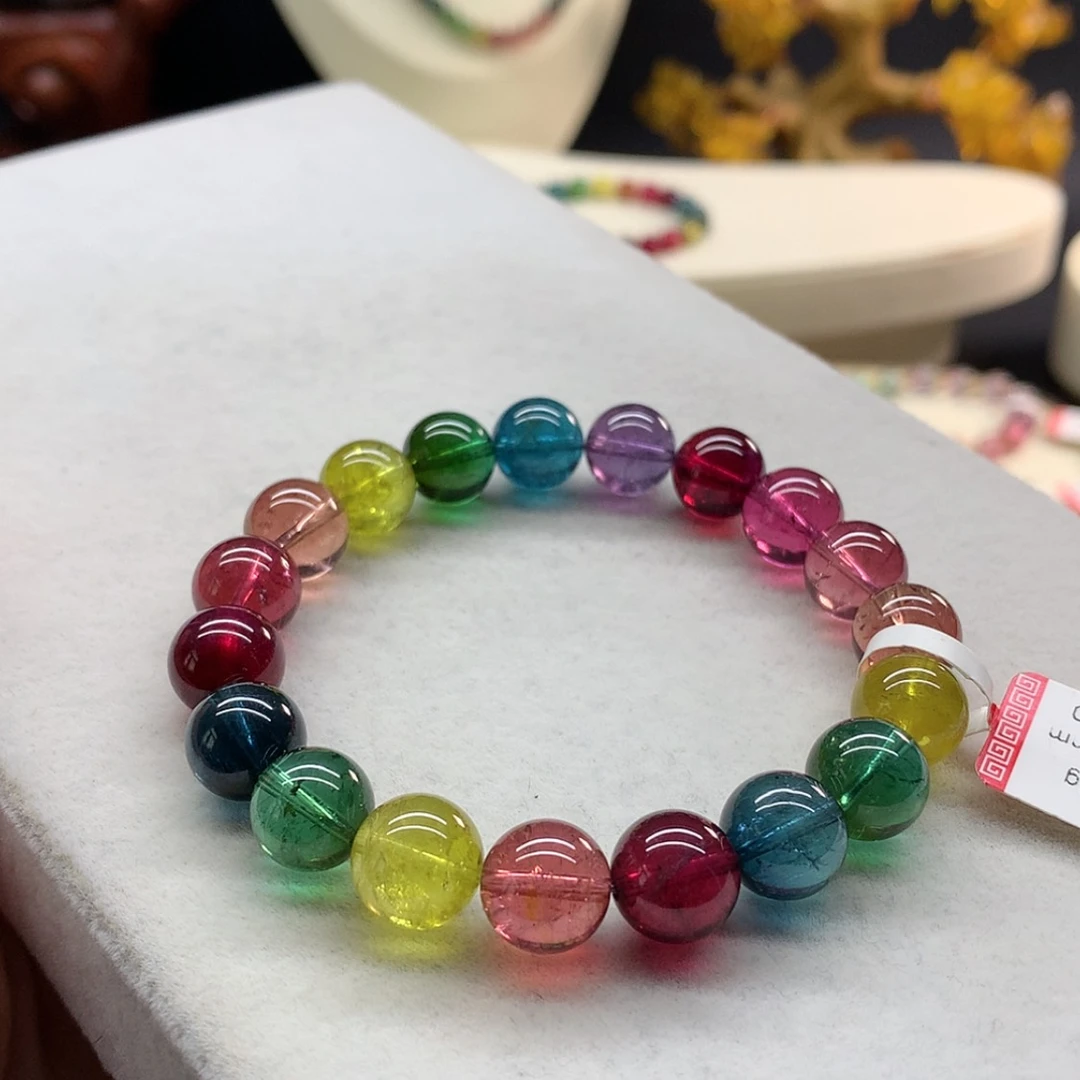 【闪购商品】未镶嵌手链碧玺艳丽色标单圈10.3