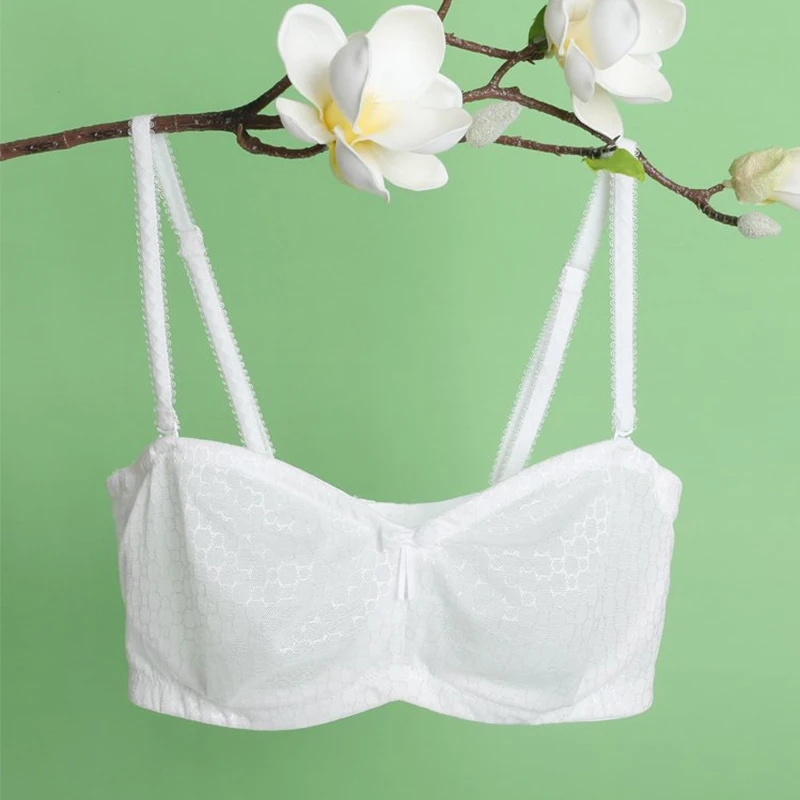 无肩带女士内衣大胸显小裹胸防滑抹胸薄款透气胸罩胸贴隐形文胸