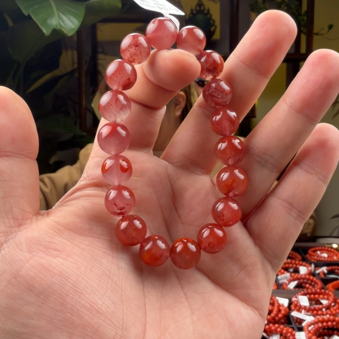 南红玛瑙未镶嵌手链11.8