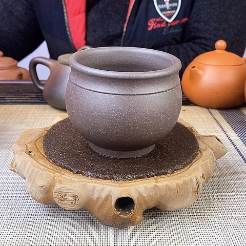 紫砂茶壶宜兴紫砂大水潭天青180c c