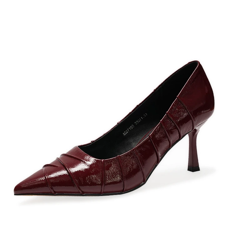 黑色高跟鞋方头细跟时尚气质百搭309