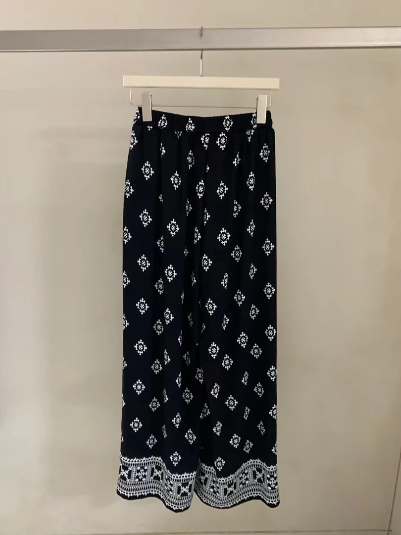 62571#几何复古休闲长裤