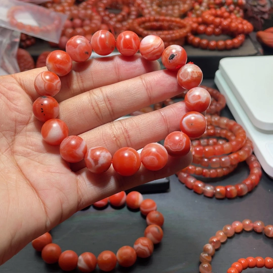 南红玛瑙手链未镶嵌