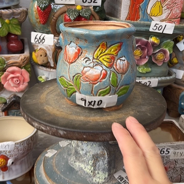 粗陶材质多肉花盆