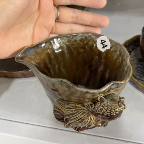 碗手工手捏咖啡杯壶承碗盘