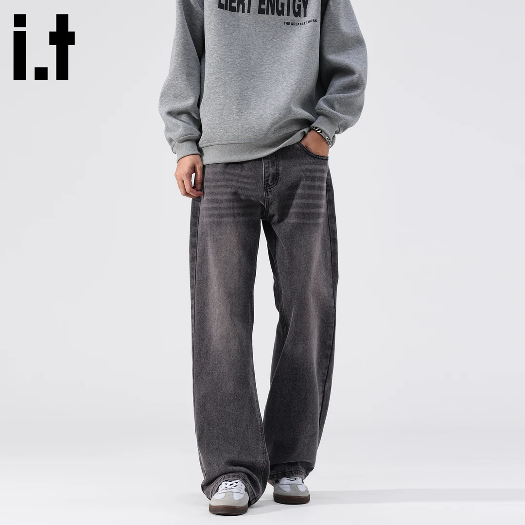 i.t:fivecm美式潮牌牛仔裤男士新款2025秋冬季显高显瘦潮流直筒裤