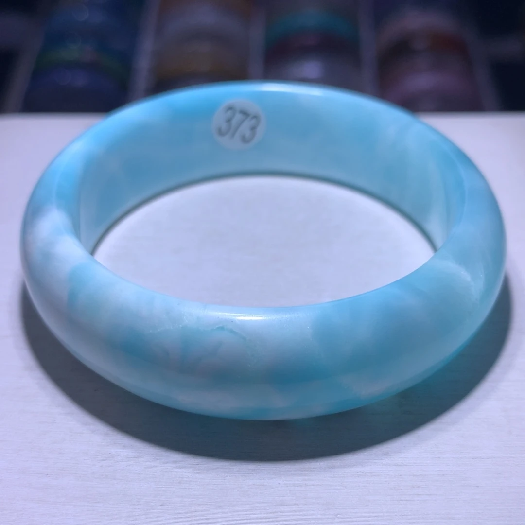 水晶银S925镶嵌手镯异极矿56.6圈373